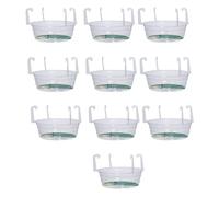 Pack Of 10 Weather Resistant Hanging Plant Saucers With Hook Water Catchers Trays For Indoor Outdoor Basket Pots Modulars Drainage Trays For Plant Pots