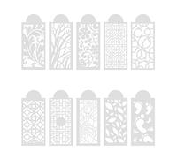 Pack of 10 Wedding Birthday Floral Cake Reusable Foldable Template Pastry Border Mould DIY PET Stencil Bakery Baking Supplies
