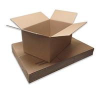 Pack of 10 WER Large Strong Office Removal Cubed Cartons - Double Wall Cardboard Boxes - 20" x 20" x 20" / 508mm x 508mm x 508mm