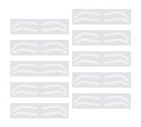 Pack of 10 White Adjustable Eyebrow Stencils Waterproof Reusable Stickers for Precise Symmetrical Make Up Application Adjustable Face Adjustment Project
