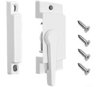 Pack of 10 window sash locks with zinc alloy durability and cam action mechanism, includes screws for installation on horizontal, vertical, single and double hung sliding windows