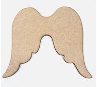 Pack of 10 Wooden Angel Wings Flat Shapes - Size 100mm x 90mm - Wood Shapes for DIY Arts and Crafts Scrapbooking Supplies Laser Cut to Shape 100% Recyclable