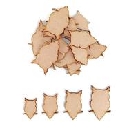 Pack of 10 Wooden Owl on Branch Flat Shapes - Size 40mm Tall - Wood Shapes for DIY Arts and Crafts Scrapbooking Supplies Laser Cut to Shape 100% Recyclable