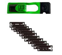 Pack of 10 x 30mm Chrome Blades for RALI G03 / G30 / B30 / Pocket Rebate Planes | Set of 5 Original RALI Reversible Double-Edged Blades, No More Sharpening Needed | Blades for Joiner’s Plane