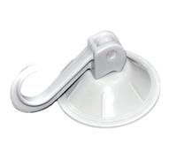 Pack of 10 x 55mm White Suction Snap Hooks Lever Lock Cups Kitchen/Bathroom Household Wall Hanger/Plastic Holder Suckers Very Strong by rubbersuckers UK. (Packet size x10)