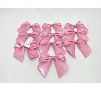 Pack of 10 x 6cm Wide Wild Rose Pink Satin Self Adhesive Bows Bow Single Sided Ribbon