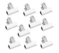 Pack of 10 x 70mm Heavy Duty Large Jumbo Bulldog Letter Clips Grip Clips White