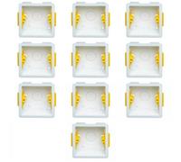 Pack Of 10 X Appleby Sb619 Dry Lining Wall Boxes 35 mm Deep 1 Gang