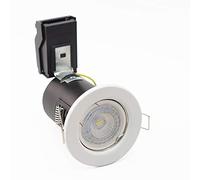 Pack of 10 x Fire Rated 6.5 Watt LEDs Dimmable Downlight in Pressed White in Warm White 3000k