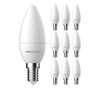 Pack of 10 x Megaman 2.9W E14 Candle LED Bulb 2700K Warm White (10)