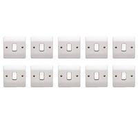 Pack of 10 x MK K4870WHI Light Switches, 1 Gang, 1 Way 10 Amp