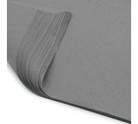 Pack of 10 x Vibrant Tissue Paper 500mm x 750mm for Gift Bags, Wrapping, Flowers, Wedding, Arts Crafts - Quality Acid Free (Grey)