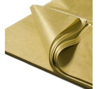 Pack of 10 x Vibrant Tissue Paper 500mm x 750mm for Gift Bags, Wrapping, Flowers, Wedding, Arts Crafts - Quality Acid Free (Metallic Gold)