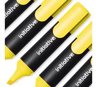 Pack of 10 Yellow Fluorescent Wedge Tip Highlighter Pens (1)