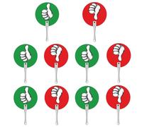 Pack of 10 Yes or No Paddles, Classroom Voting Paddles, Real False Paddles, Green-Red Choice Paddles, A No Paddle Signs for Classroom Voting