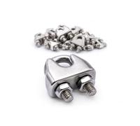Pack of 100 - 3mm A4 316 Stainless Steel Bulldog Wire Rope Clamps (3mm - 100pcs)