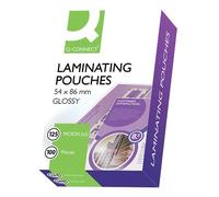 Q-Connect 125 Micron Laminating Pouch, 54 x 86 mm - Pack of 100