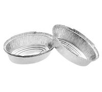 (Pack of 100) 600ML Disposable Aluminium Foil Containers Oval Pie Dishes with Lids -Ideal for Baking, BBQ, Cooking Christmas Party and Meal Prep Tray Disposable Pans Perfect for Home and Takeaway