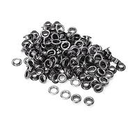 Pack of 100 6mm Brass Double Hollow Hollow Rivets for Clothing Bags Belts Shoes, Leather Snap Kit Leather Snap Buttons for Clothes, Jackets, Jeans, Bags Grommets Eyelet Grommet