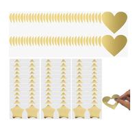 Pack of 100 75 mm Heart Scratch Stickers Scratch Cards Golden Scratch Off Labels for Scrapbooking Postcards Greeting Cards Weddings 6 x 7 cm