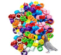 Pack of 100 8/10/12mm Chicken Leg Rings No. 001-500, Pigeon Chicken Identification Leg Bands, Poultry Ankle Band Foot Bands, Suitable for Pigeons, Lovebirds, Quail Ducks, Bantams, 8mm (0.31in)101-200