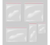 Pack of 100, 8x12cm Clear Grip Seal Bags - Durable Ziplock Plastic Bags for Food Storage, Jewelry, Crafts - Hygienic, Sealable, Leak-Proof & Freezer-Safe
