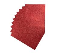 Pack of 100 A4 Red Glitter EVA Foam Sheets (Red)