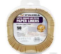 Pack of 100 Air Fryer Liner Papers - Liners for Square Shape Air Fryer Baskets | Size:20 x 20 x 4.5cm | Cooking Basket, for Healthy Eating | Durable Serving Plates