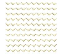 Pack of 100 Antique Metal Scrapbook Corner Reinforcements Album Corner Protectors for Wedding Photo Albums and Diaries Easy to Install Metal Album Corners