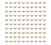 Pack of 100 Antique Metal Scrapbook Corner Reinforcements Album Corner Protectors for Wedding Photo Albums and Diaries Easy to Install Metal Album Corners