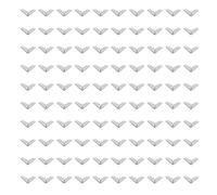 Pack of 100 Antique Metal Scrapbook Corner Reinforcements Album Corner Protectors for Wedding Photo Albums and Diaries Easy to Install Metal Album Corners