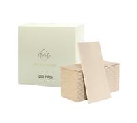 Pack of 100 Beige Paper Napkins | Linen Feel Guest Disposable Cloth Like Dinner Napkins | Hand Towels | Soft, Absorbent, Paper Hand Napkins for Kitchen, Bathroom, Parties, Weddings, Dinners