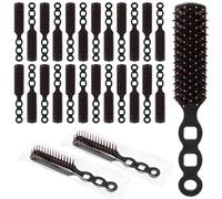 Pack of 100 Black Massage Combs Individually Wrapped Hair Brush Set Bulk Hair Brush Comb for Hotel Guests, Airbnb, Charity, Homeless Shelters, Church and Accommodation