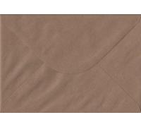 Pack of 100 Brown Ribbed 152mm x 216mm Gummed A5 Card Coloured Envelopes - 100gsm Paper