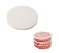 Pack of 100 Burger Paper, Baking Paper, Round, Non-Stick Coating, Sheet Baking Paper for Burger Press, Greaseproof, 11 cm