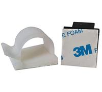 Pack of 100 Cable Holders 5 mm White Self-Adhesive 3M Cable Clips Cable Management Cable Management for the Desk USB Charging Cable Cable Clips Power Cable Audio Cable Car