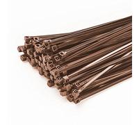 Pack of 100 Cable Ties 200 mm x 3.6 mm for Fence Shading Net Fence Panel in Brown