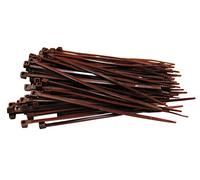 Pack of 100 Cable Ties Brown 100 mm x 2.5 mm Craftsman Quality Cable Ties Short 8.1 kg Tensile Force