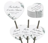 Pack of 100 Cardboard Labels Sparkling Stars Wedding Labels Bright Sparkles Wedding Cardstock Cards for Weddings, Newlyweds, Promise, Anniversary, Engagement, Decorations