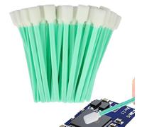 Pack of 100 Cleaning Sticks, Cleaning Sponge Long Sterile, Foam Cleaning Sticks, Mini Cleaning Sticks, Lint-Free for Drain Leather Alcohol, Cotton Buds Large Head for Camera, Lens