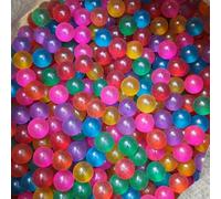 Pack of 100 Colourful Glass Marbles, Coloured Solid Marbles, Transparent Handmade Glass Marbles, Marble Games for Children for Aquariums, Marbles, Arcade & Table Games, Sports Toys & Outdoor (16 mm)