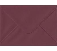 Pack of 100 Dark Burgundy Red 82mm x 113mm Gummed 120gsm C7/A7 Coloured Envelopes