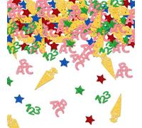 Pack of 100 Decorative Confetti - First Day of School Confetti ABC 123 Table Decoration for First Day at School Decoration