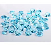 Pack of 100 Decorative Stones Diamond 1.2 cm / Decoration Ideal For Weddings, Christenings, Confetti Table Decoration, Turquoise