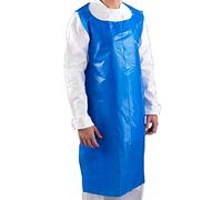 PACK OF 100 Disposable Aprons for Adults BLUE - Waterproof Apron Pack - Plastic Aprons Medical Virus Protection - PPE Aprons Disposable Throw Away Single Use Aprons