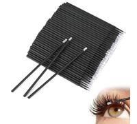 Pack of 100 Disposable Micro Brushes, Disposable Micro Brushes, Eyelash Brush, Eyelash Extension Glue Removal Lashes, Graft Tools, for Makeup Applicator, Eyelash Extension, Oral and Cleanliness (Black