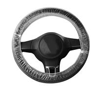 Pack of 100 Disposable Steering Wheel Covers | 100 Steering Wheel and Gear Lever with Elastic Straps, Waterproof Protective for Most and Lightweight Fulenyi