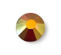 Pack of 100 - EIMASS Cut Glass HotFix Flat Back Gems - Hotfix Iron On Rhinestones - HotFix Flat Back Crystals (Dark Siam AB ss16 (4mm))
