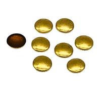 Pack of 100 - EIMASS Hotfix Dome Shape Craft Studs - Heat Application or Glue On - Perfect to Embellish Costumes (Gold Dome Hotfix 12mm)