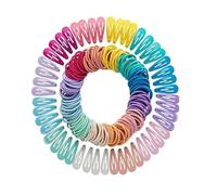 Pack of 100 Elastic Hair Bands, 50 Hair Clips Girls and Hair Bobbles for Fine and Long Hair, Durable and Robust, Children's Hair Accessories in Practical Storage Box, in Many Colours